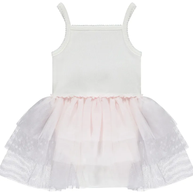 Robe body effet 2 en 1 avec tulle volanté pour bébé fille