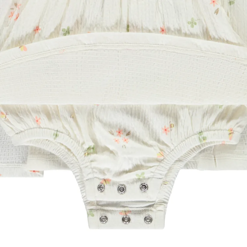 Robe body effet 2 en 1 manches courtes fantaisie pour bébé fille