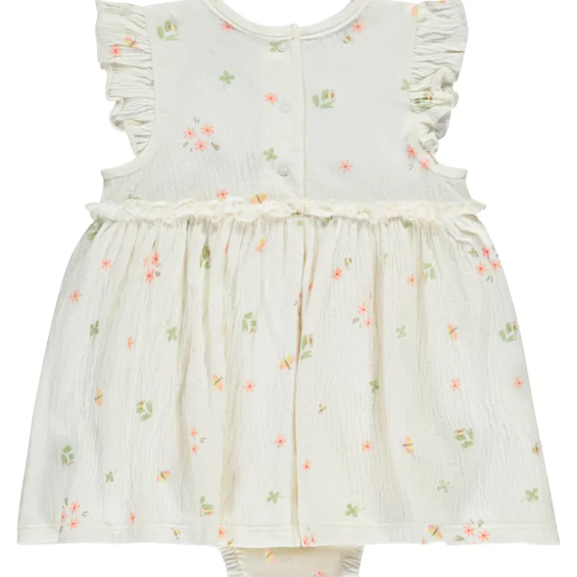 Robe body effet 2 en 1 manches courtes fantaisie pour bébé fille