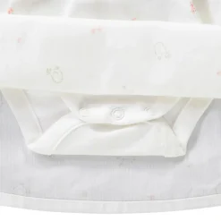 Robe body 2 en 1 bi-matière imprimé oiseaux pour bébé fille