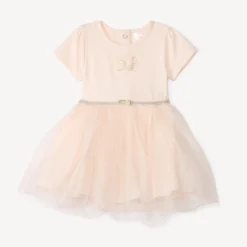 Robe body en tulle pailleté papillon pour bébé fille