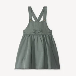 Robe à bretelles croisées et nœud pour bébé fille
