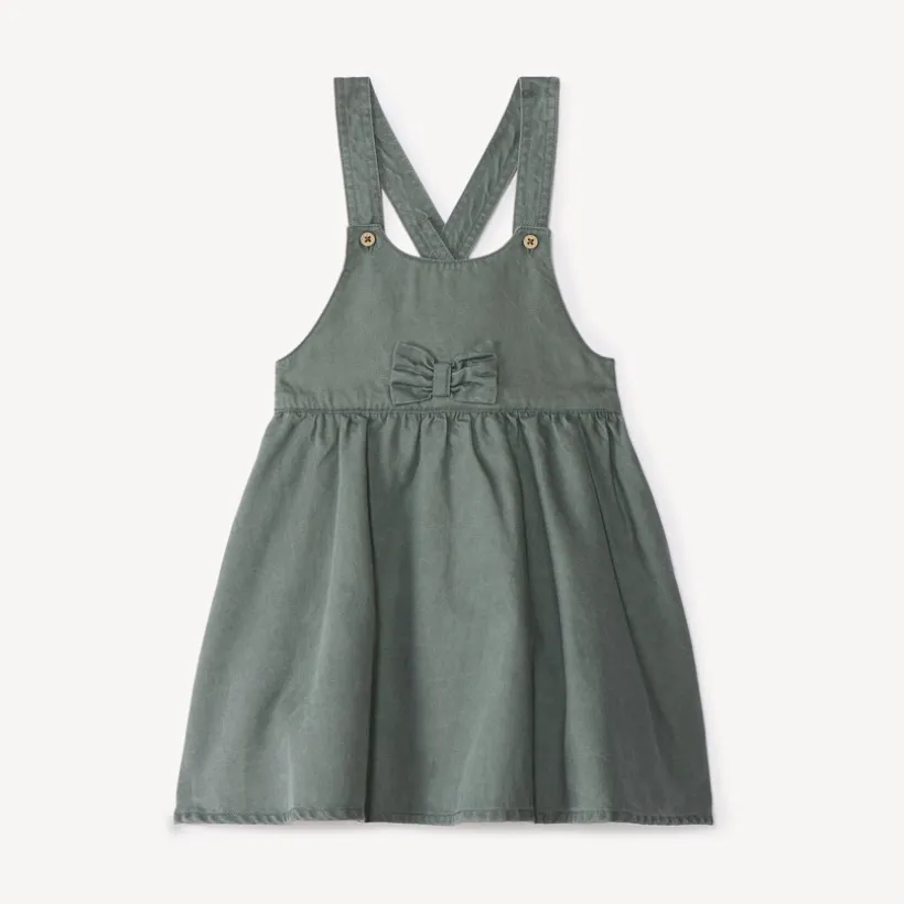 Robe à bretelles croisées et nœud pour bébé fille