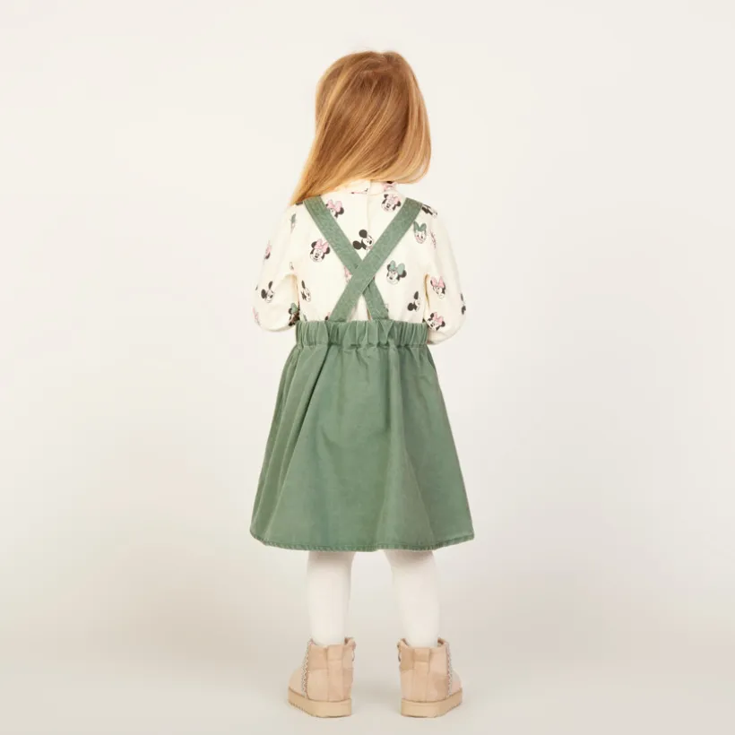 Robe à bretelles croisées et nœud pour bébé fille