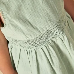 Robe à bretelles double en façonné pour bébé fille
