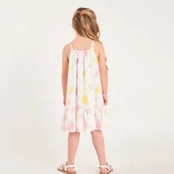 Robe à bretelles imprimé citron pour fille