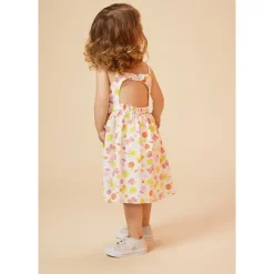 Robe à bretelles imprimé fantaisie pour bébé fille