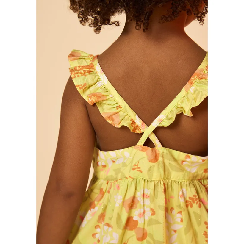 Robe à bretelles imprimé fleurs pour bébé fille