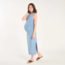 Robe débardeur longue en jersey pour femme enceinte