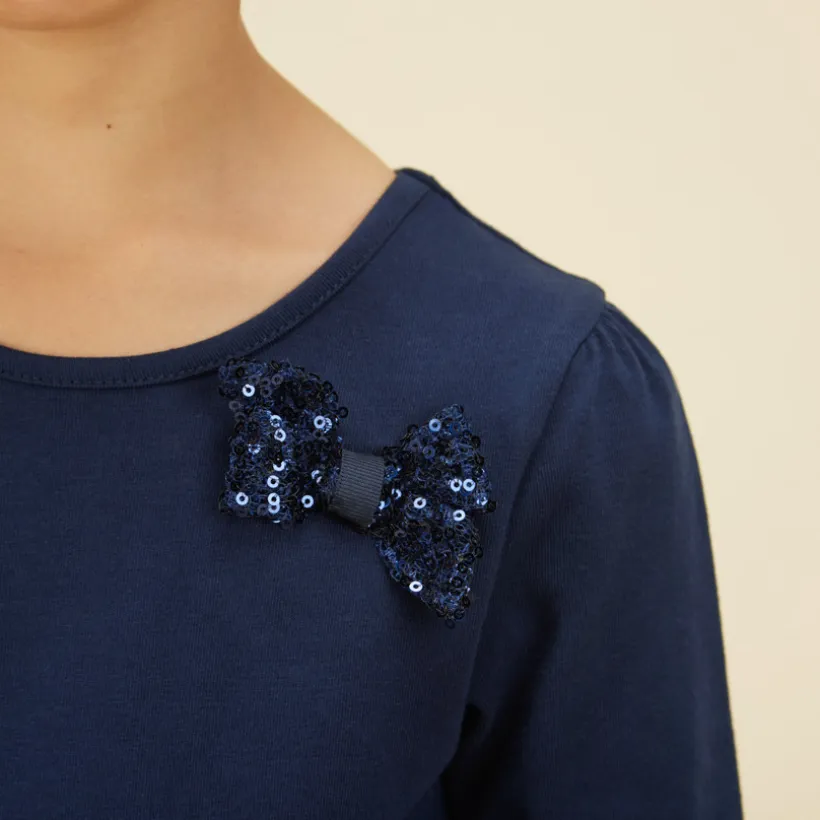 Robe de cérémonie effet 2 en 1 avec sequins pour fille