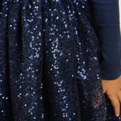 Robe de cérémonie effet 2 en 1 avec sequins pour fille