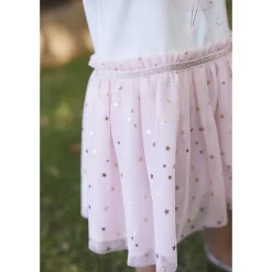 Robe de cérémonie effet 2 en 1 avec tulle imprimé pour bébé fille