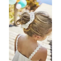 Robe de cérémonie en broderie anglaise pour fille