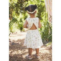 Robe de cérémonie en satin imprimé fantaisie pour bébé fille