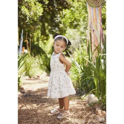 Robe de cérémonie en satin imprimé fantaisie pour bébé fille