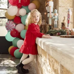 Robe de fête en tulle floqué cœurs pour bébé fille