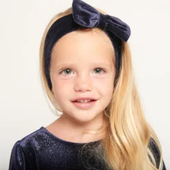 Robe de fête manches longues effet 2 en 1+ bandeau pour bébé fille