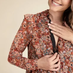 Robe de grossesse et d'allaitement imprimé floral