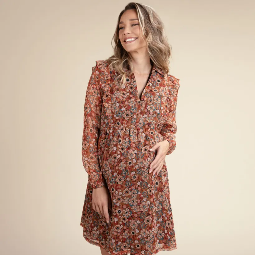 Robe de grossesse et d'allaitement imprimé floral