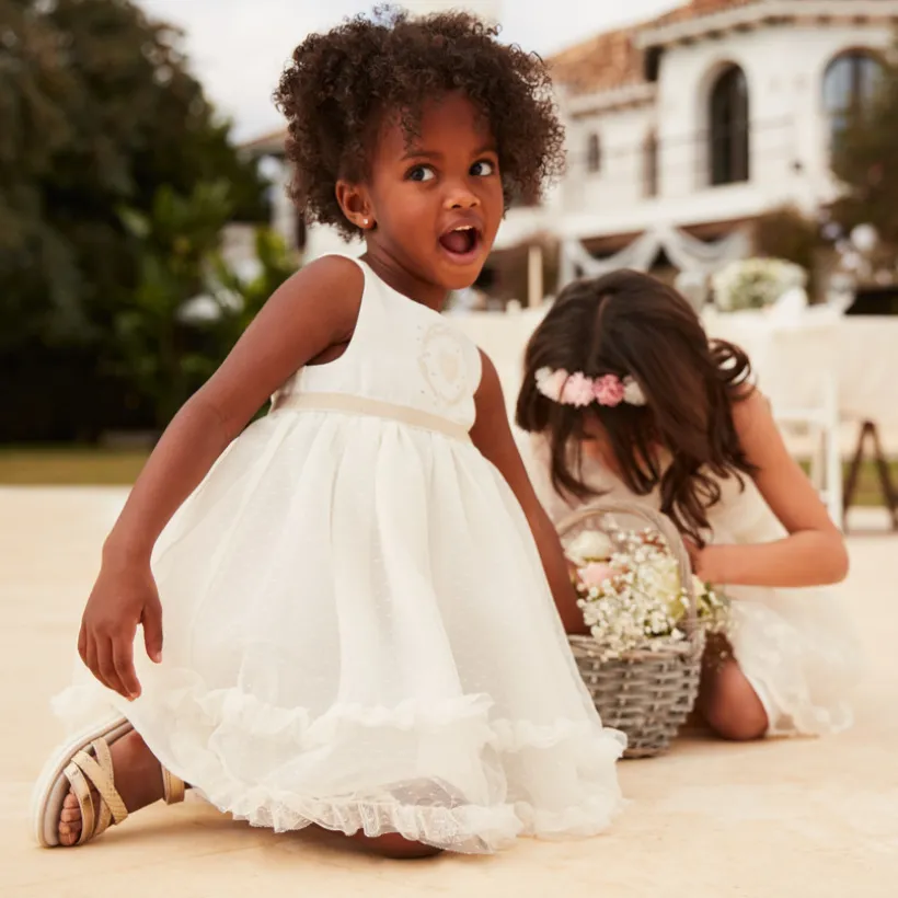 Robe effet 2-en-1 avec dos ajouré en forme de cœur pour bébé fille