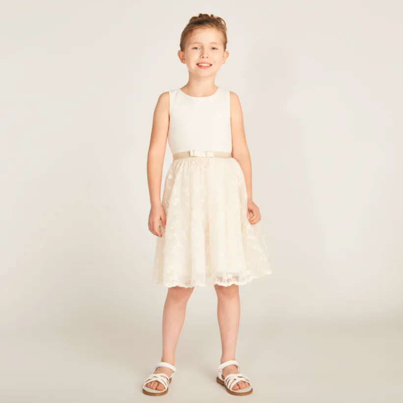 Robe effet 2-en-1 avec dos nu en forme de cœur pour fille