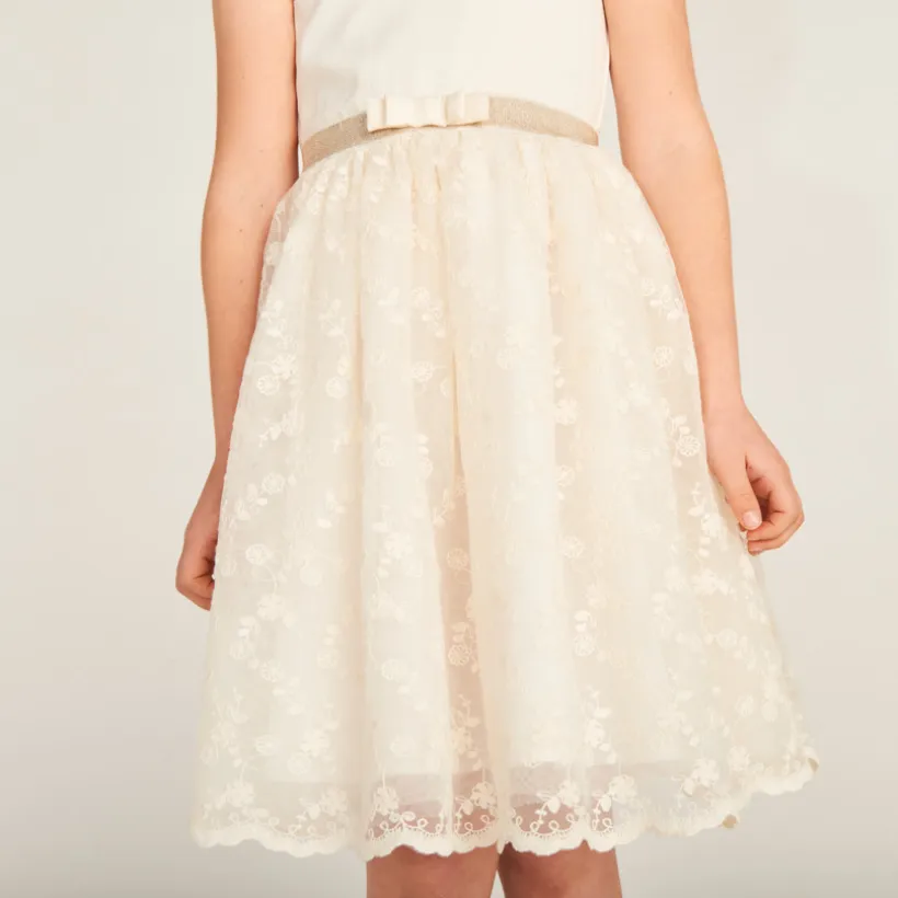 Robe effet 2-en-1 avec dos nu en forme de cœur pour fille