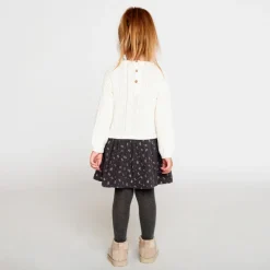 Robe effet 2 en 1 bu-matière fantaisie pour bébé fille
