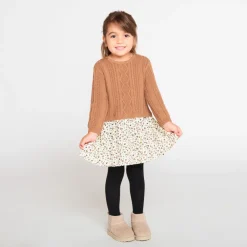 Robe effet 2 en 1 bu-matière fantaisie pour bébé fille