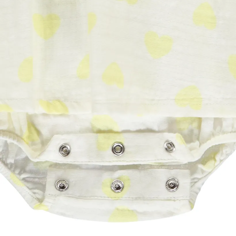 Robe effet 2 en 1 fantaisie imprimé cœurs pour bébé fille