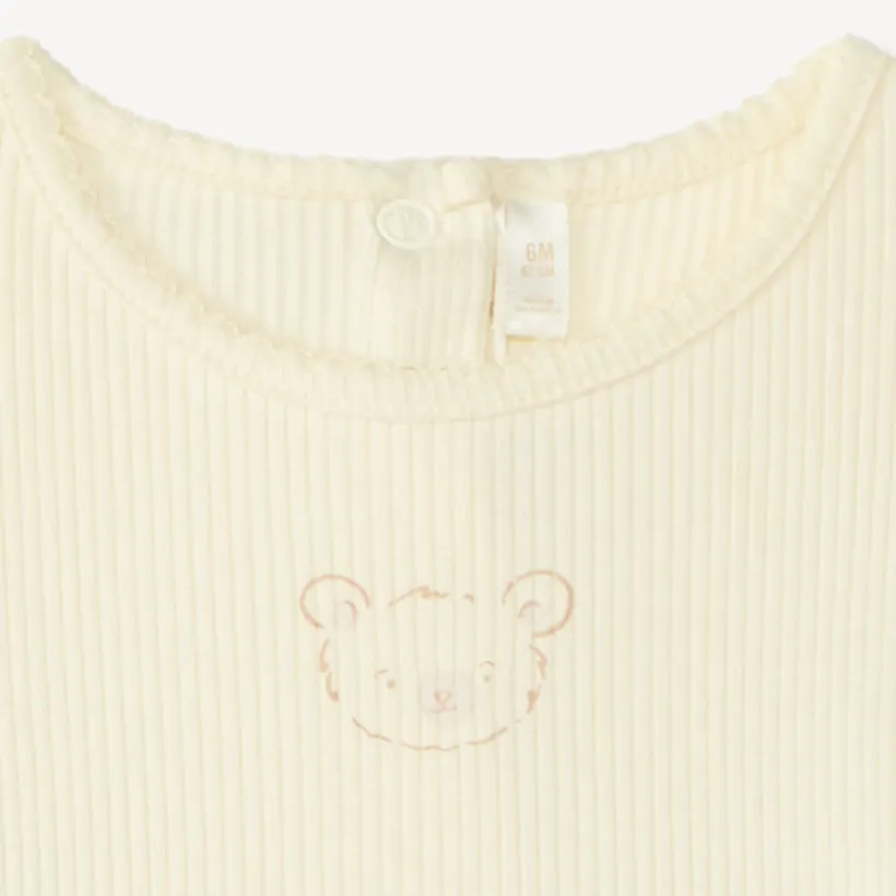 Robe effet 2 en 1 imprimé oursons pour bébé fille