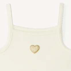 Robe 2-en-1 avec tutu et print cœur pour bébé fille