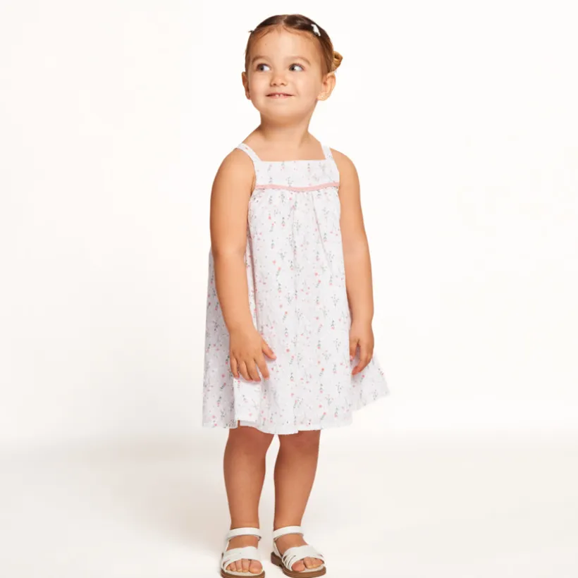 Robe en broderie anglaise imprimé fleurs pour bébé fille
