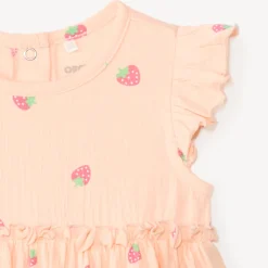 Robe 2-en-1 effet froissé avec imprimé fantaisie pour bébé fille