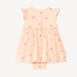 Robe 2-en-1 effet froissé avec imprimé fantaisie pour bébé fille