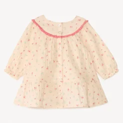 Robe en gaze imprimé fleurs pour bébé fille