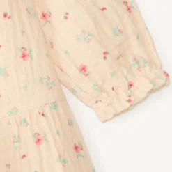 Robe en gaze imprimé fleurs pour bébé fille