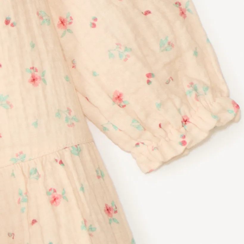 Robe en gaze imprimé fleurs pour bébé fille
