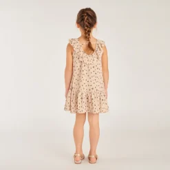 Robe en jersey fochette imprimé léopard pour fille