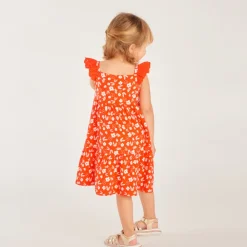 Robe en maille cloquée imprimé fleurs pour bébé fille
