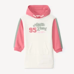 Robe en molleton à capuche effet colorblock pour fille