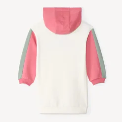 Robe en molleton à capuche effet colorblock pour fille