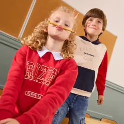 Robe en molleton fantaisie avec col chemise pour fille
