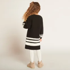 Robe en tricot motif étoile en sequins pour fille