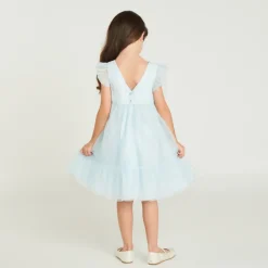 Robe en tulle pailletée uni pour fille