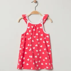 Robe imprimée à bretelles volantées pour bébé fille