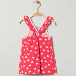 Robe imprimée à bretelles volantées pour bébé fille