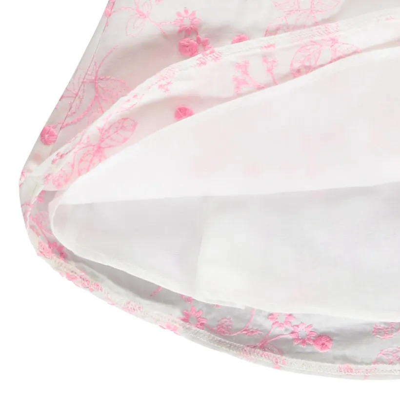 Robe manches courtes en broderie anglaise pour bébé fille