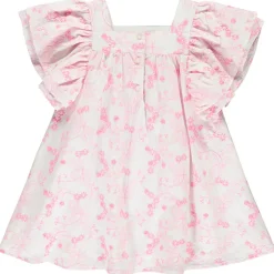 Robe manches courtes en broderie anglaise pour bébé fille