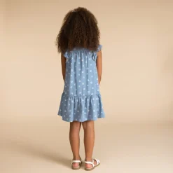 Robe manches courtes imprimé fleuri pour fille