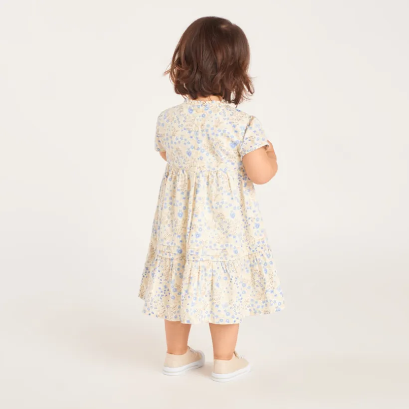 Robe manches courtes imprimé floral pour bébé fille